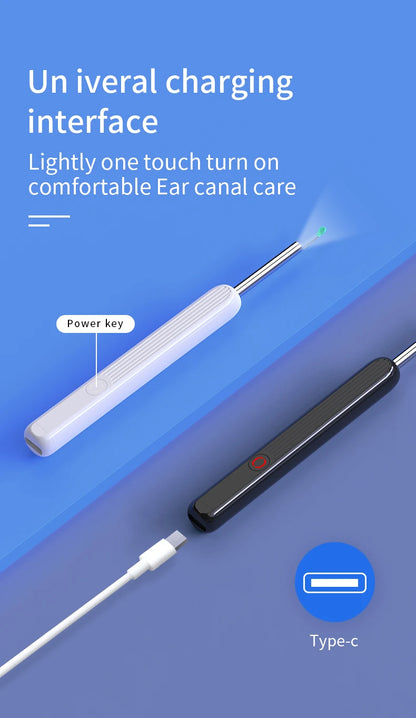 NE3 Wireless Visible Otoscope - 1296P HD Ear Wax Removal Tool with Camera and LED Light